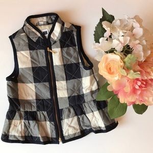 Janie & Jack Navy Peplum Vest